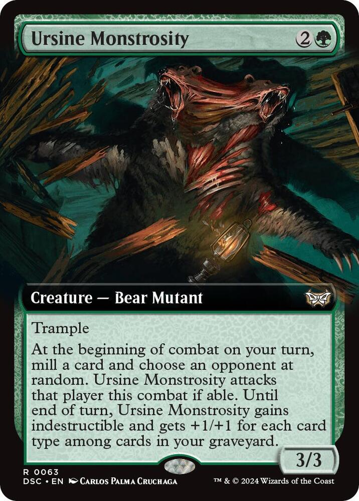 Ursine Monstrosity (Extended Art) 63 card from Commander: Duskmourn: House of Horror