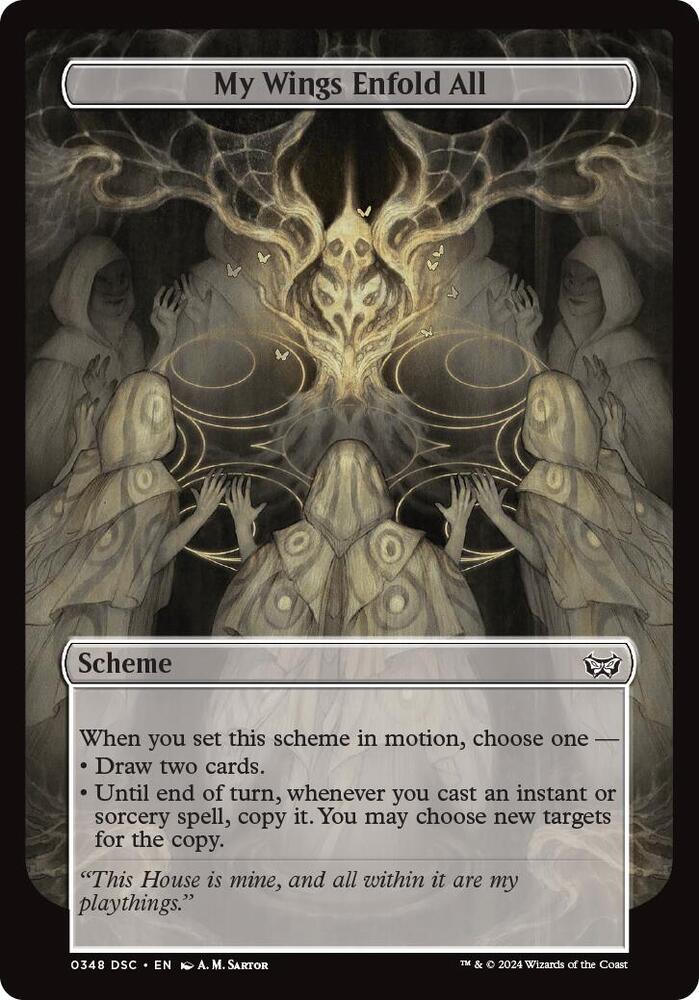 My Wings Enfold All (Full Art) 348 card from Archenemy: Duskmourn
