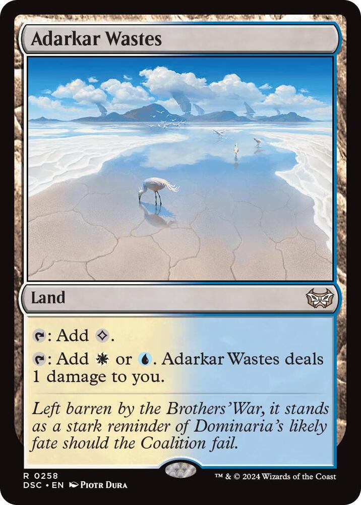 Adarkar Wastes 258 card from Commander: Duskmourn: House of Horror
