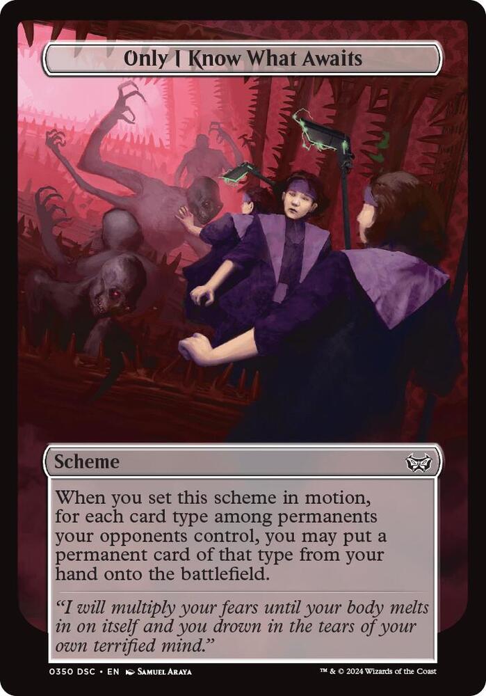 Only I Know What Awaits (Full Art) 350 card from Archenemy: Duskmourn