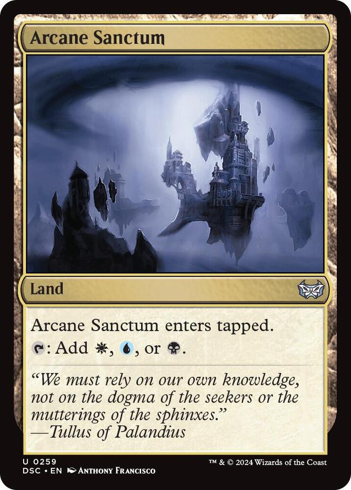 Arcane Sanctum 259 card from Commander: Duskmourn: House of Horror