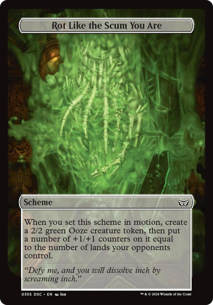 Rot Like the Scum You Are (Full Art) 355 card from Archenemy: Duskmourn