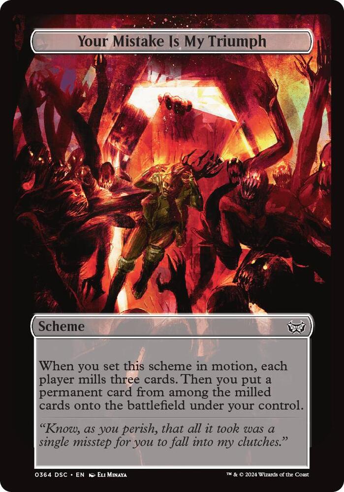 Your Mistake Is My Triumph (Full Art) 364 card from Archenemy: Duskmourn