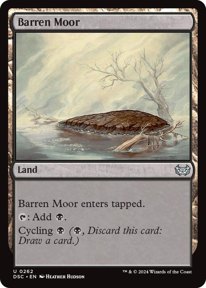 Barren Moor 262 card from Commander: Duskmourn: House of Horror