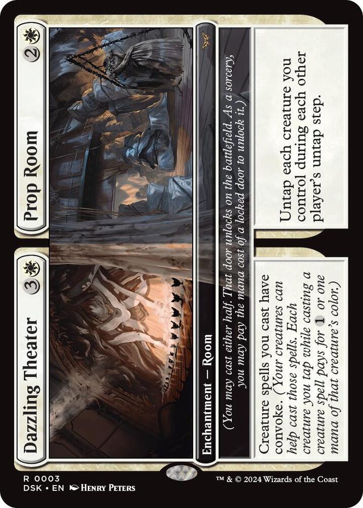 Dazzling Theater // Prop Room 3 card from Duskmourn: House of Horror
