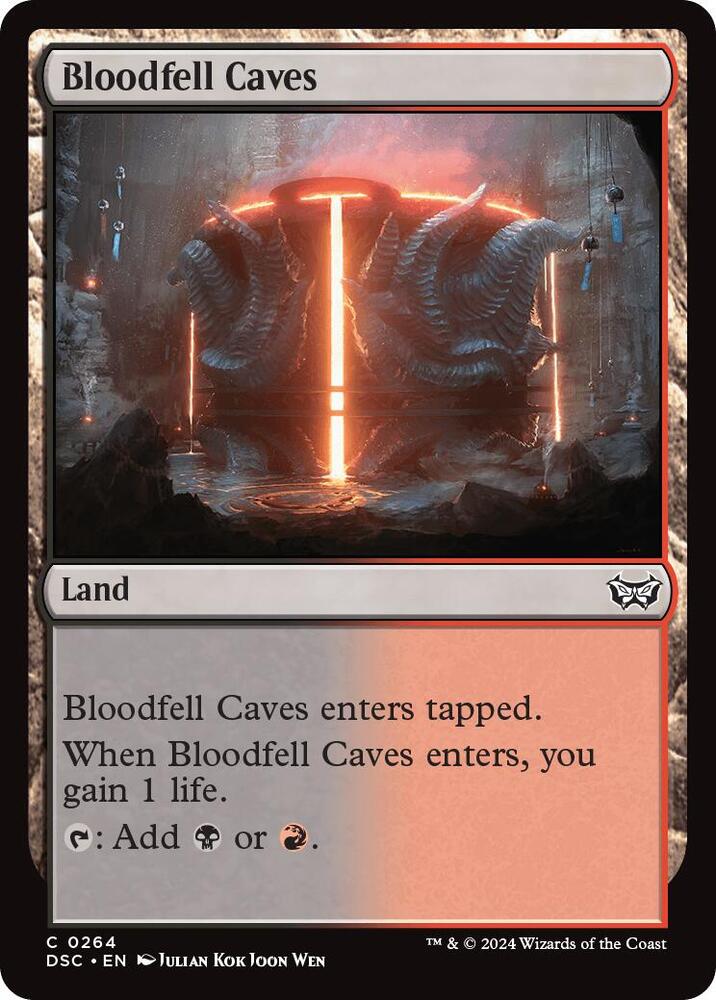 Bloodfell Caves 264 card from Commander: Duskmourn: House of Horror