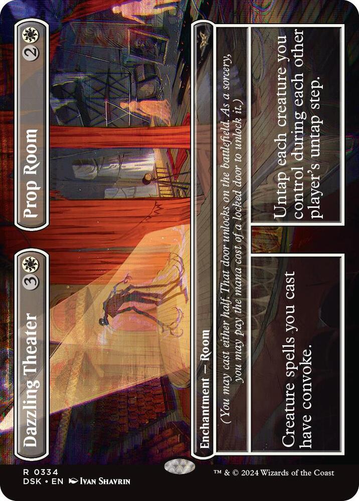 Dazzling Theater // Prop Room (Borderless) 334 card from Duskmourn: House of Horror