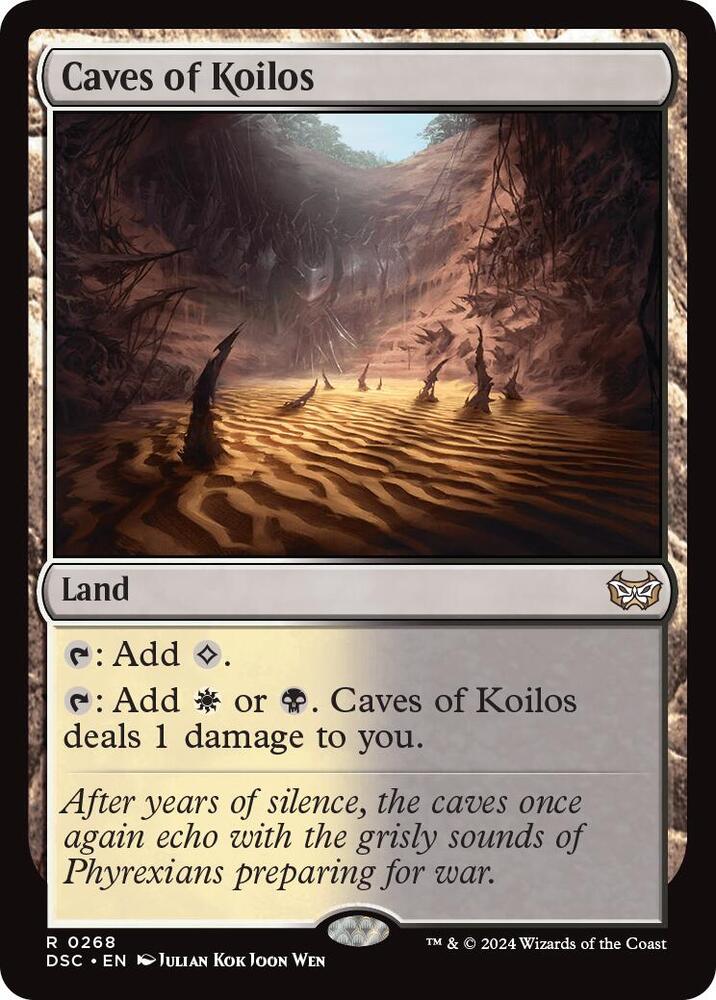 Caves of Koilos 268 card from Commander: Duskmourn: House of Horror
