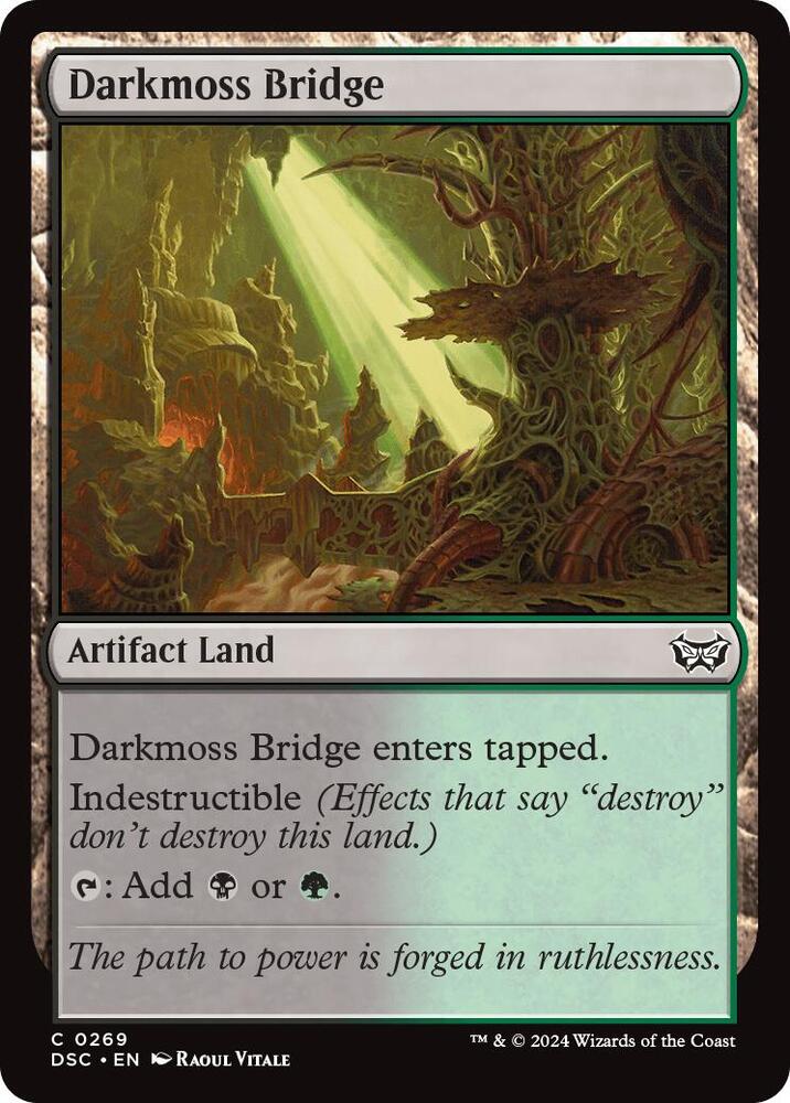 Darkmoss Bridge 269 card from Commander: Duskmourn: House of Horror