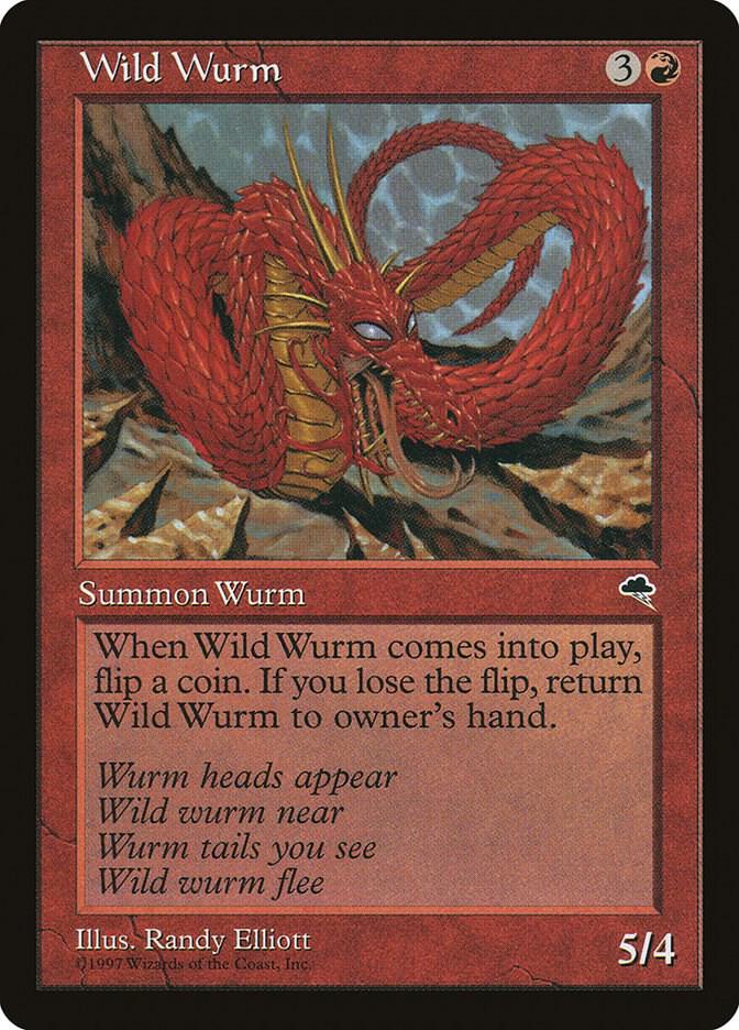 Wild Wurm 212 card from Tempest