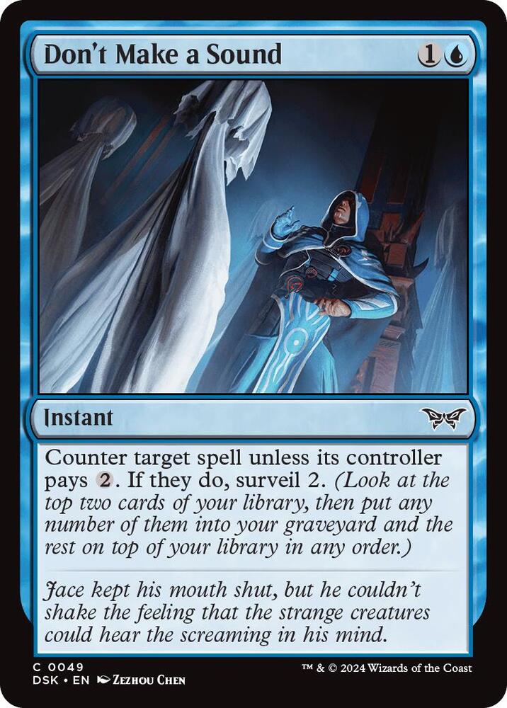 Don't Make a Sound 49 card from Duskmourn: House of Horror