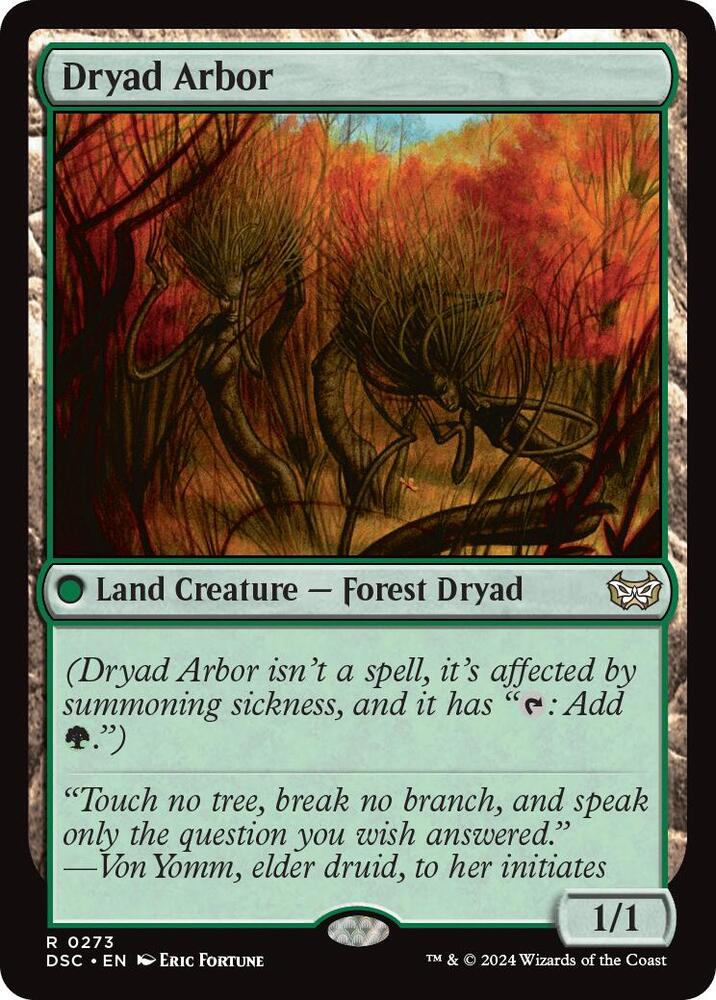 Dryad Arbor 273 card from Commander: Duskmourn: House of Horror