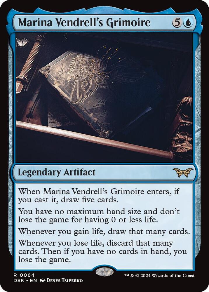 Marina Vendrell's Grimoire 64 card from Duskmourn: House of Horror