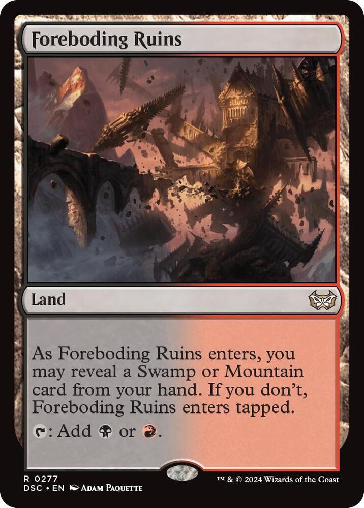 Foreboding Ruins 277 card from Commander: Duskmourn: House of Horror