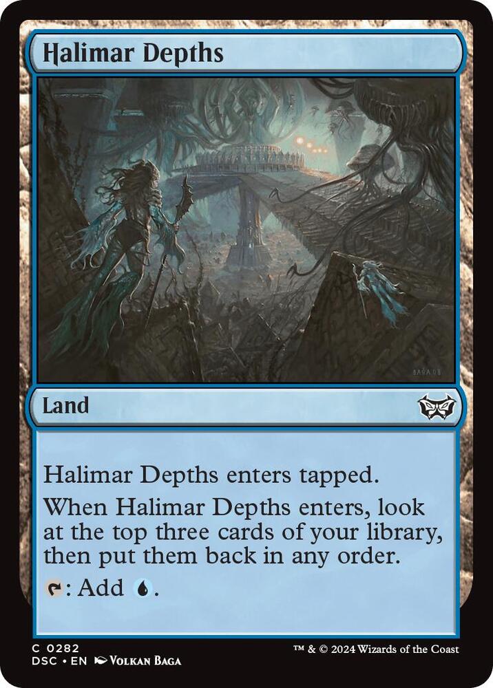 Halimar Depths 282 card from Commander: Duskmourn: House of Horror