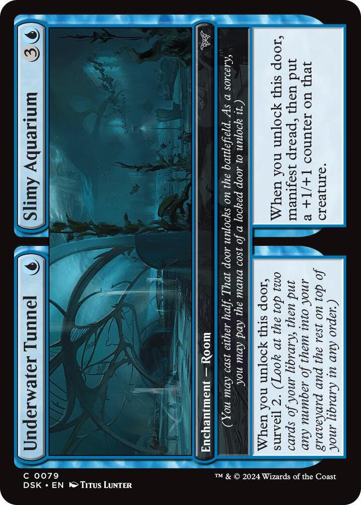Underwater Tunnel // Slimy Aquarium 79 card from Duskmourn: House of Horror