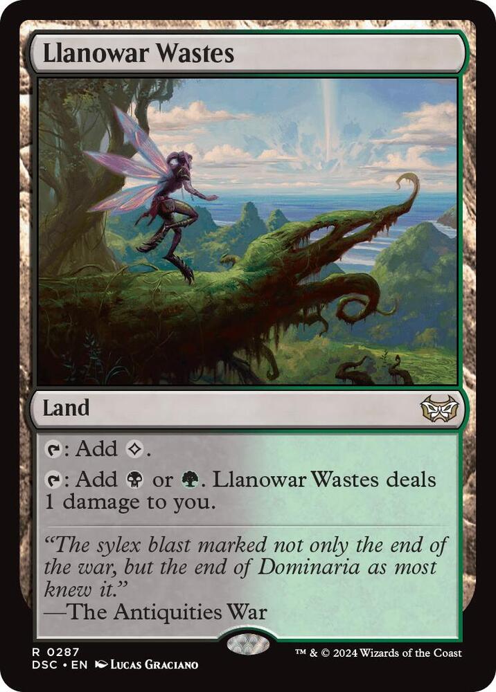 Llanowar Wastes 287 card from Commander: Duskmourn: House of Horror