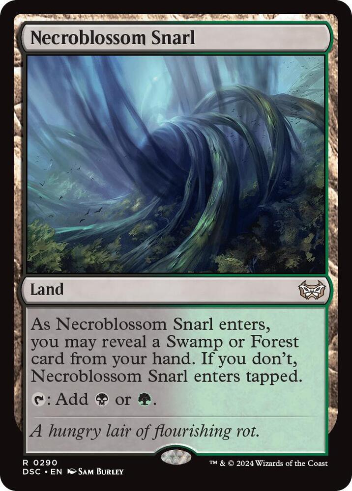 Necroblossom Snarl 290 card from Commander: Duskmourn: House of Horror
