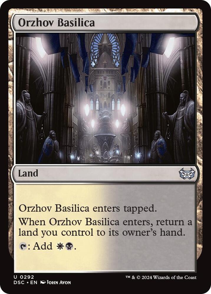 Orzhov Basilica 292 card from Commander: Duskmourn: House of Horror