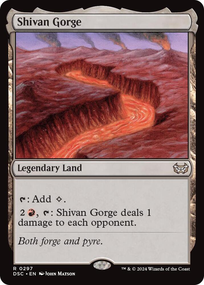 Shivan Gorge 297 card from Commander: Duskmourn: House of Horror