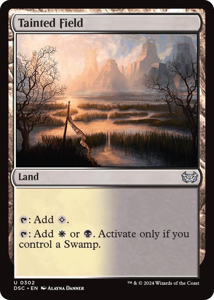 Tainted Field 302 card from Commander: Duskmourn: House of Horror