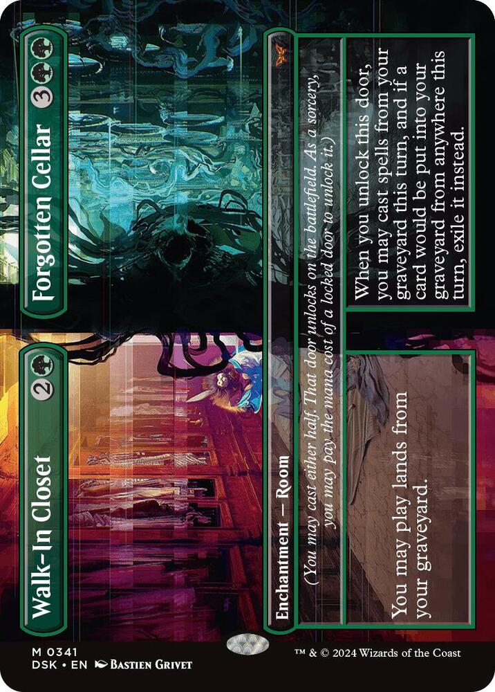 Walk-In Closet // Forgotten Cellar (Borderless) 341 card from Duskmourn: House of Horror