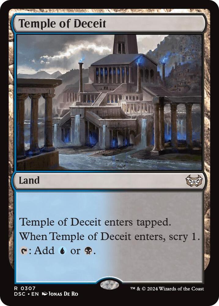Temple of Deceit 307 card from Commander: Duskmourn: House of Horror