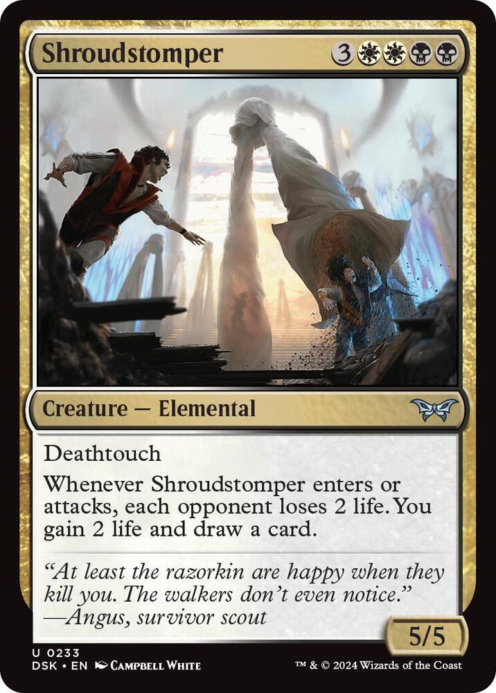 Shroudstomper 233 card from Duskmourn: House of Horror