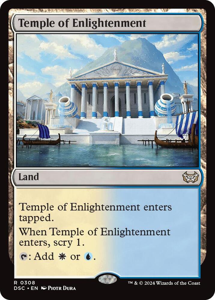 Temple of Enlightenment 308 card from Commander: Duskmourn: House of Horror