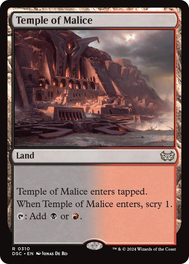 Temple of Malice 310 card from Commander: Duskmourn: House of Horror
