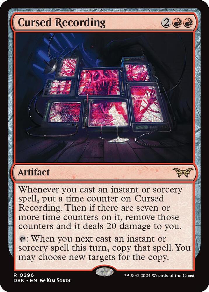Cursed Recording 296 card from Duskmourn: House of Horror