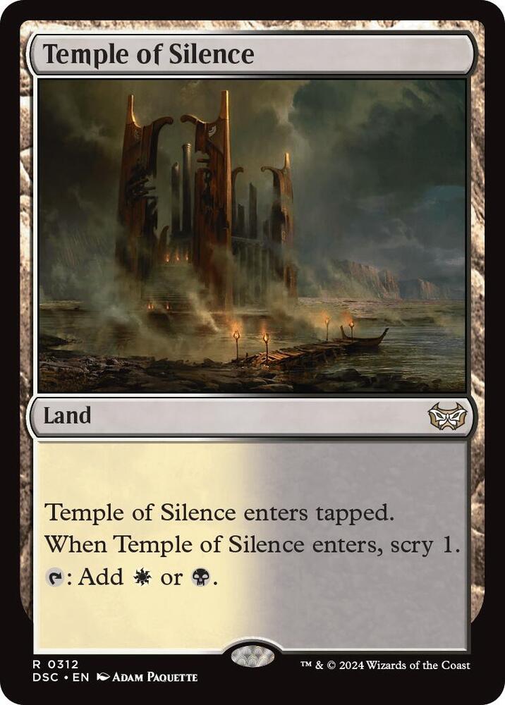 Temple of Silence 312 card from Commander: Duskmourn: House of Horror