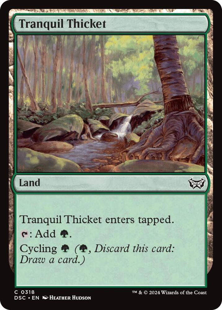 Tranquil Thicket 318 card from Commander: Duskmourn: House of Horror