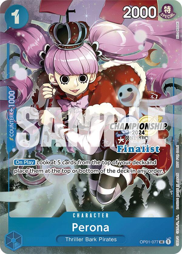 Perona (Championship 2024 Finalist Card Set) OP01-077 card from One Piece Promotion Cards