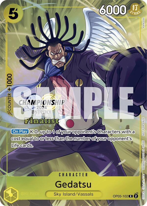 Gedatsu (Championship 2024 Finalist Card Set) OP05-102 card from One Piece Promotion Cards