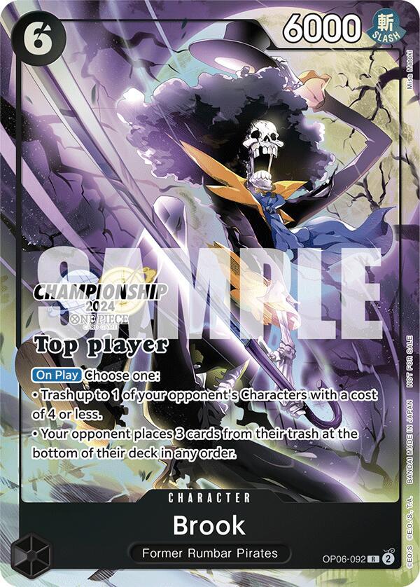 Brook (Championship 2024 Top Player Pack) OP06-092 card from One Piece Promotion Cards