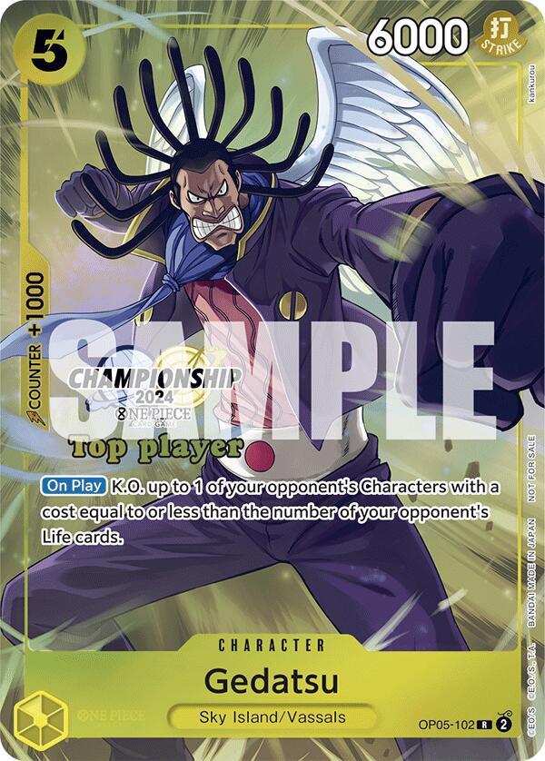 Gedatsu (Championship 2024 Top Player Pack) OP05-102 card from One Piece Promotion Cards