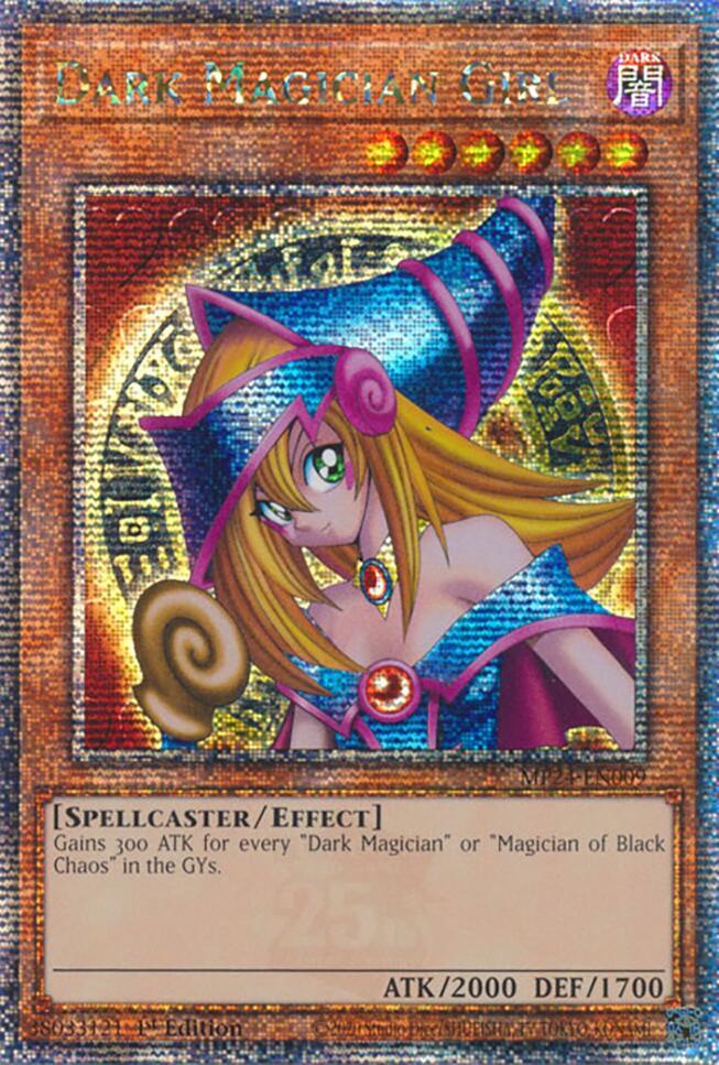 Dark Magician Girl (Quarter Century Secret Rare) MP24-EN009 card from 25th Anniversary Tin: Dueling Mirrors