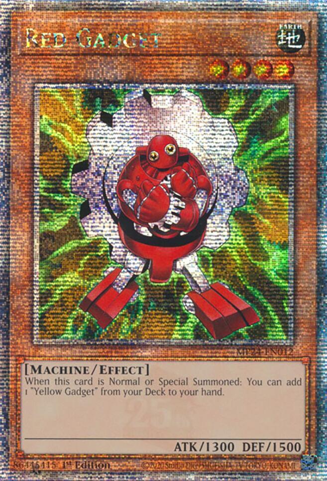 Red Gadget (Quarter Century Secret Rare) MP24-EN012 card from 25th Anniversary Tin: Dueling Mirrors