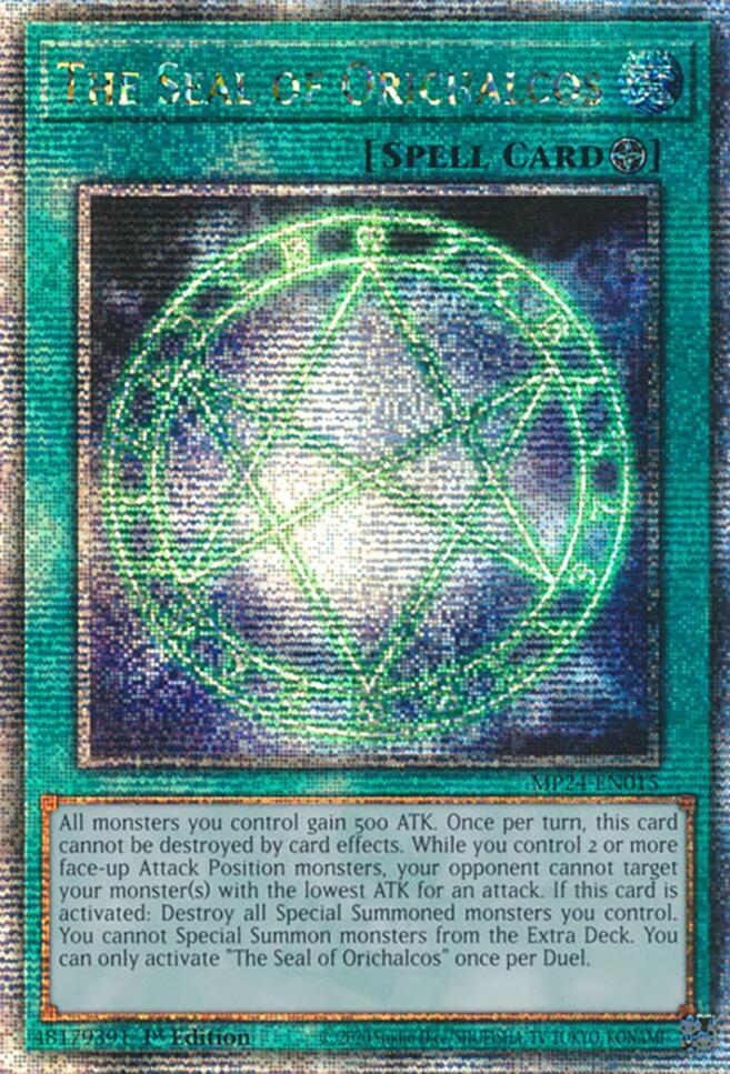 The Seal of Orichalcos (Quarter Century Secret Rare) MP24-EN015 card from 25th Anniversary Tin: Dueling Mirrors