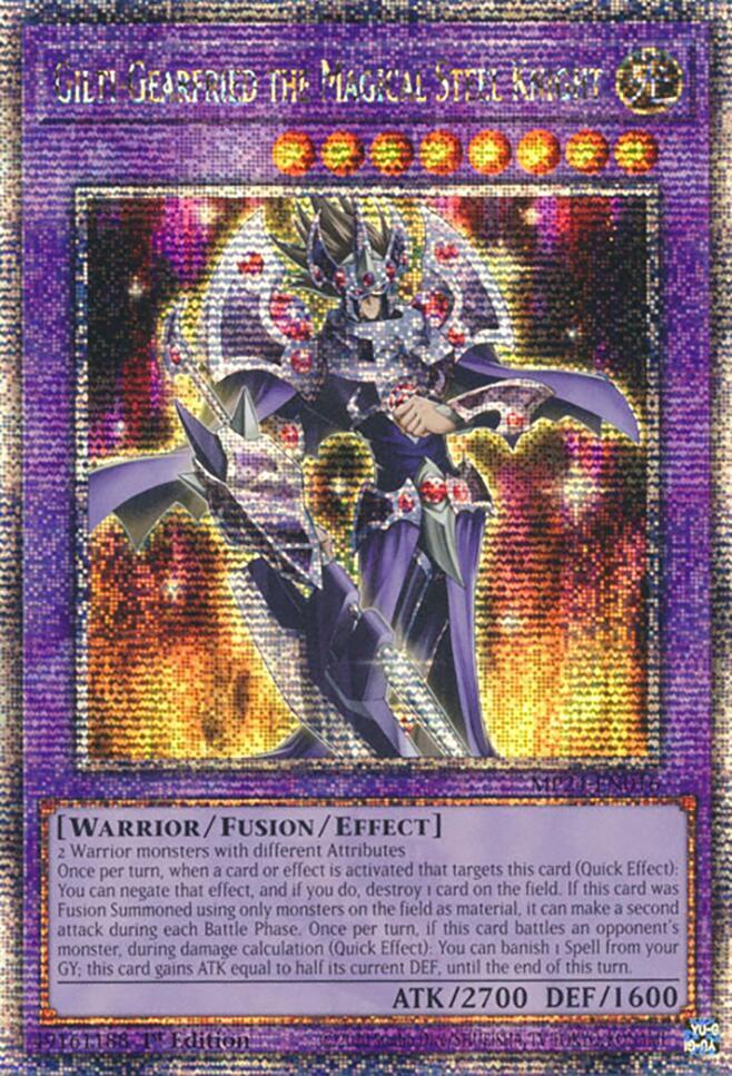 Gilti-Gearfried the Magical Steel Knight (Quarter Century Secret Rare) MP24-EN016 card from 25th Anniversary Tin: Dueling Mirrors