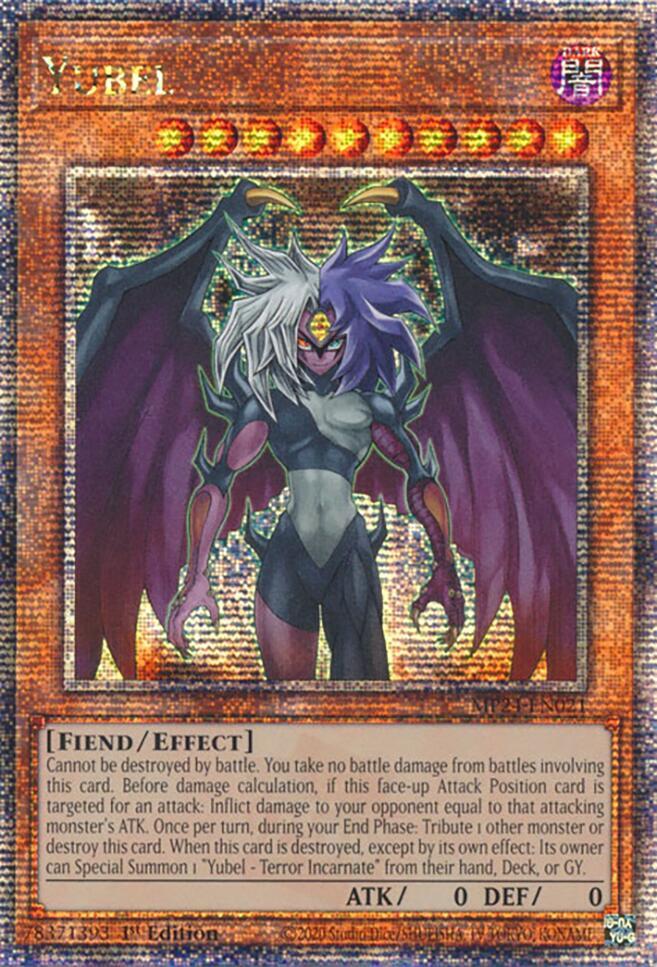 Yubel (Quarter Century Secret Rare) MP24-EN021 card from 25th Anniversary Tin: Dueling Mirrors