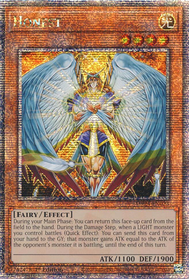 Honest (Quarter Century Secret Rare) MP24-EN023 card from 25th Anniversary Tin: Dueling Mirrors