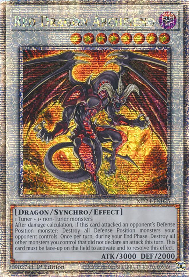 Red Dragon Archfiend (Quarter Century Secret Rare) MP24-EN025 card from 25th Anniversary Tin: Dueling Mirrors