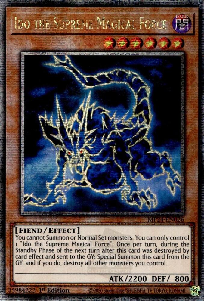 Ido the Supreme Magical Force (Quarter Century Secret Rare) MP24-EN026 card from 25th Anniversary Tin: Dueling Mirrors