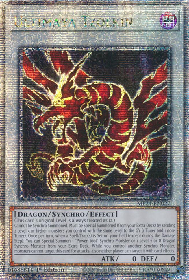 Ultimaya Tzolkin (Quarter Century Secret Rare) MP24-EN027 card from 25th Anniversary Tin: Dueling Mirrors