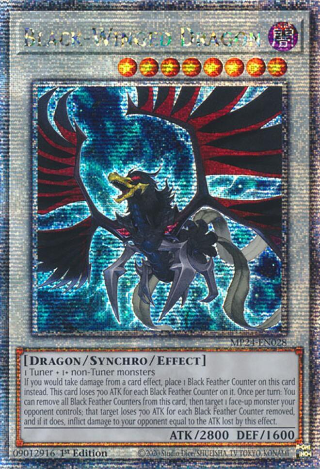 Black-Winged Dragon (Quarter Century Secret Rare) MP24-EN028 card from 25th Anniversary Tin: Dueling Mirrors