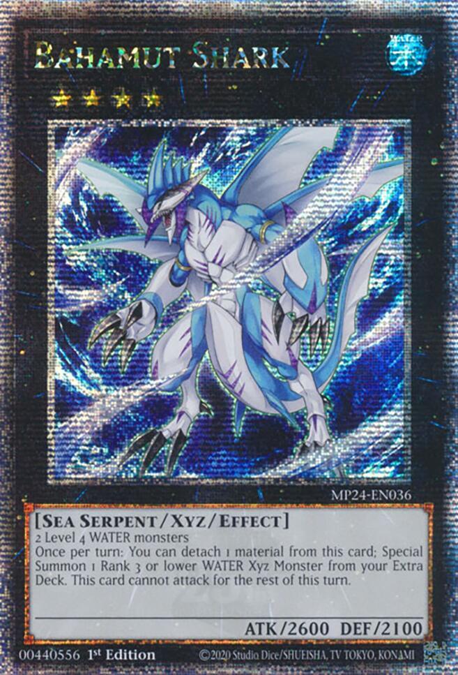 Bahamut Shark (Quarter Century Secret Rare) MP24-EN036 card from 25th Anniversary Tin: Dueling Mirrors