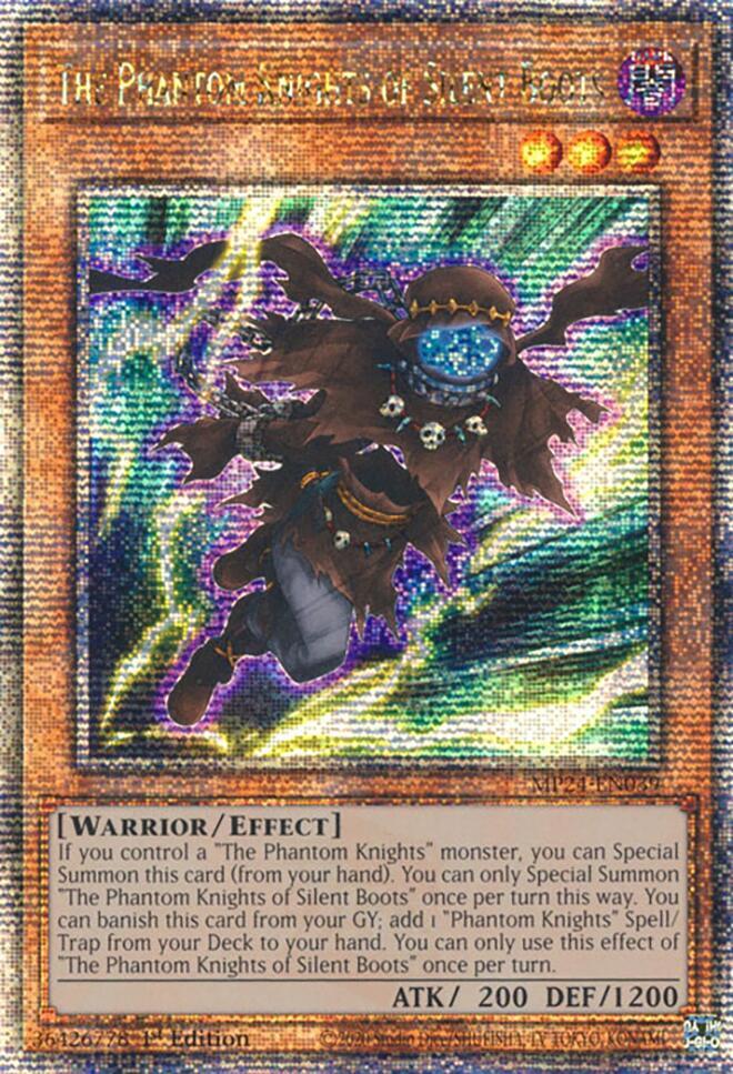 The Phantom Knights of Silent Boots (Quarter Century Secret Rare) MP24-EN039 card from 25th Anniversary Tin: Dueling Mirrors