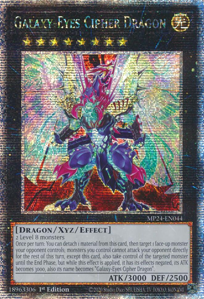 Galaxy-Eyes Cipher Dragon (Quarter Century Secret Rare) MP24-EN044 card from 25th Anniversary Tin: Dueling Mirrors